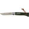 Нож Opinel №8 Trekking, нержавеющая сталь, кожаный темляк, хаки 001703